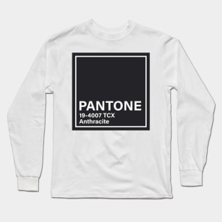 pantone 19-4007 TCX Anthracite Long Sleeve T-Shirt